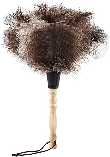 Ostrich Feather Duster 14in Natural Handheld