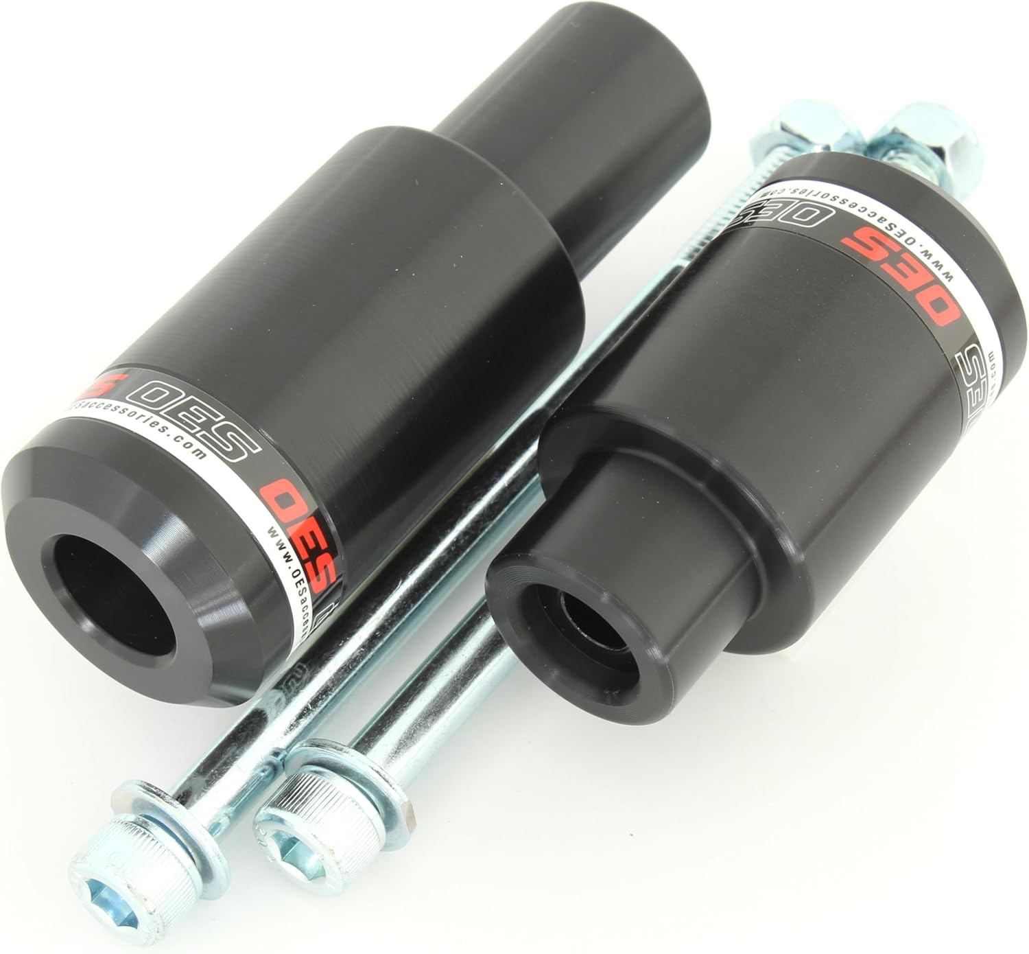 OES Accessories Brand Frame Sliders compatibility for 2017-2025 Kawasaki Ninja 650 Pair (White)