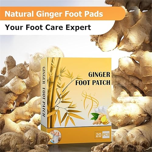 Miniatura 6 de Paquete de 20 almohadillas para pies de jengibre, aceite de jengibre natural puro, vinagre de bambú y polvo de jengibre, ingredientes de primera