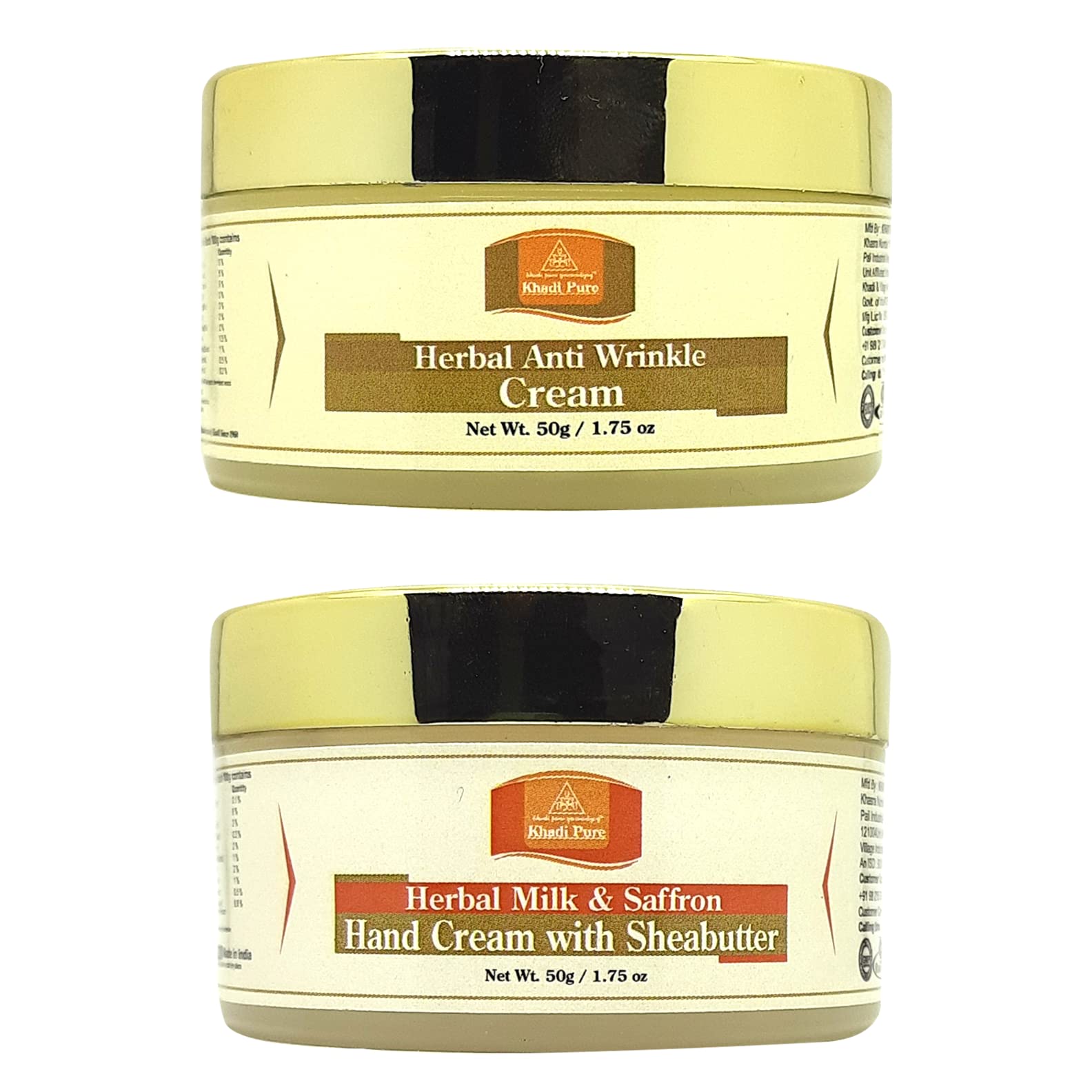 Khadi Pure Anti Wrinkle & Milk Saffron Herbal Hand Cream, 50 g (Pack of 2)-image-39
