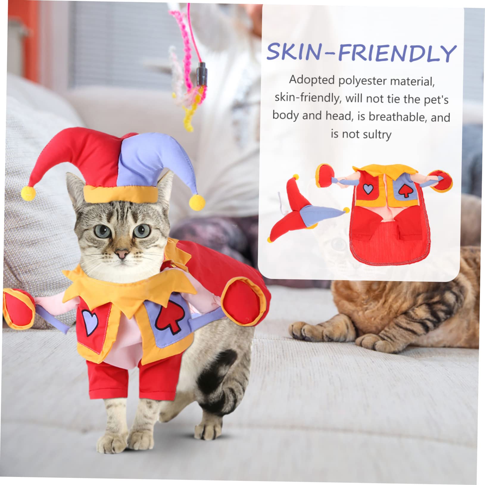 BESPORTBLE 3sets Costume Per Animali Domestici Stile Cartone Animato Abbigliamento Decorativo Per Cani e Gatti Comodo e Lavabile Per Compleanni e Servizi Fotografici