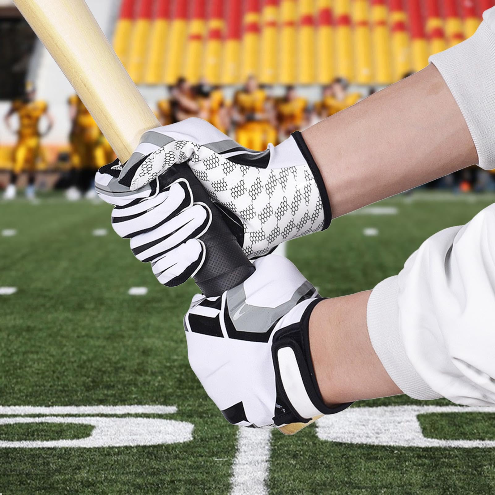 Générique Gants de frappeur pour Baseball,Gants de Baseball,Gants de frappeur antidérapants pour Hommes - Gants de Jeu de Baseball, Paume Super adhérente, Gants Respirants pour Baseball et Softball