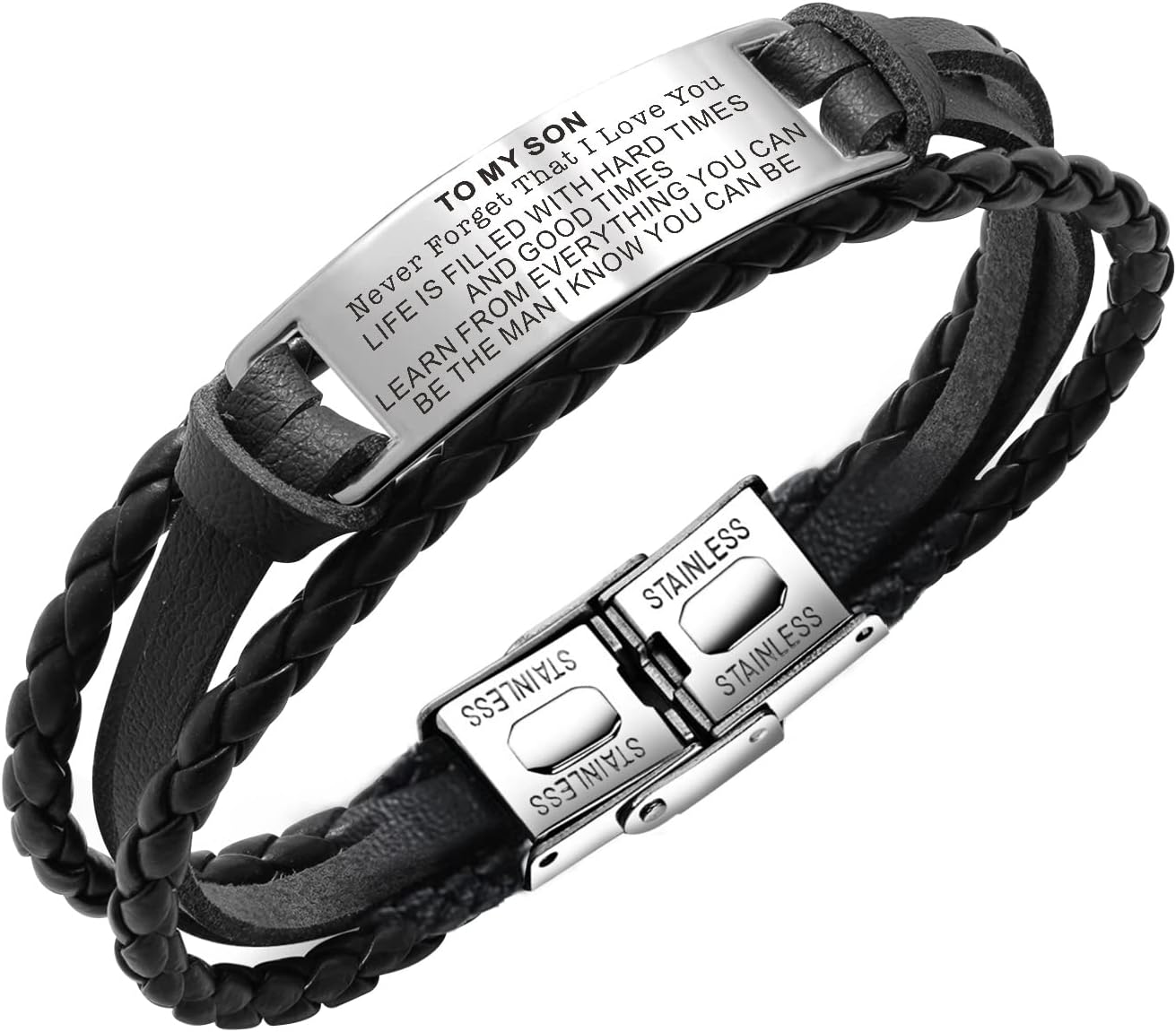 TOLOWOBKTOLOWOBK Best Sobriety Gifts for Men Women Sober Gifts Sobriety Bracelet with Wallet Cards, Moonstone Bracelet for Men Unique Birthday Gifts for Men Dad Husband Proud of You AA Recovery Gifts Keepsake