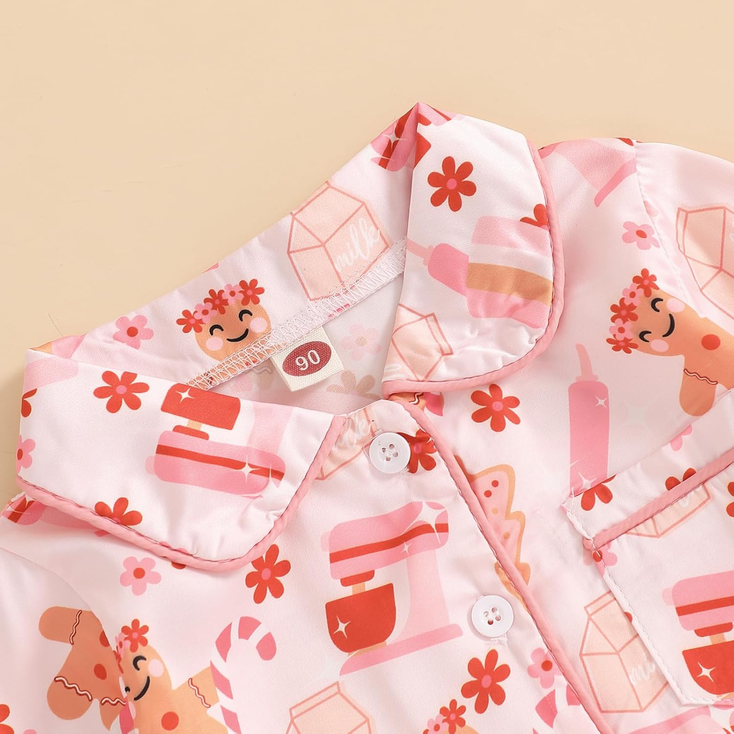 Multitrust Baby Girls Ruffled Cotton Pajamas Set Long Sleeve Button Down Shirts and Flared Pants Matching Pj Sets Sleepwear - Image 5