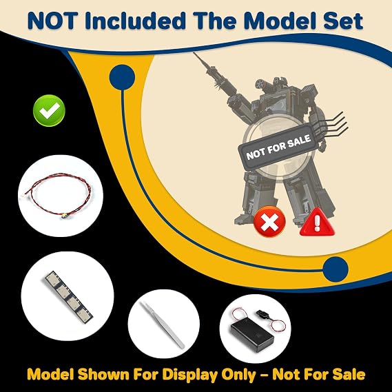 LocoLee Led Light Set Compatible with Lego 10358 Transformers: Soundwave Led Decoration Lighting Kit Compatible with Lego 10358 Building Blocks Model,Only Lights Set,No Model