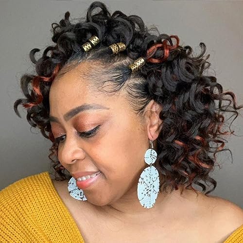 Miniatura 2 de Toyotress - Cabello rizado de ganchillo para playa, cabello corto ondulado sintético, trenzado y profundo para mujer afroamericana, 8 paquetes,