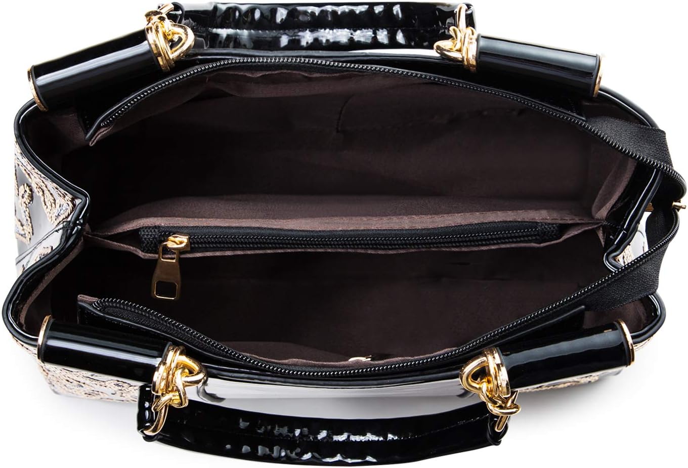 Nevenka Handbags For Women Patent Leather Designer Purse Suitable for Shopping Party Daily Use - Image 4