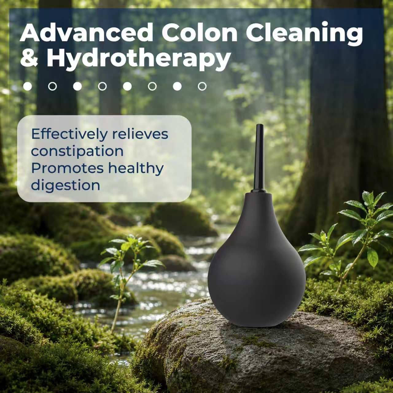 TopQuaFocus 8oz Enema Kit - Vaginal Douche Anal Cleaner Home for Men&Women | Premium Coffee Enema Bulb for Colon Cleaning（Black）