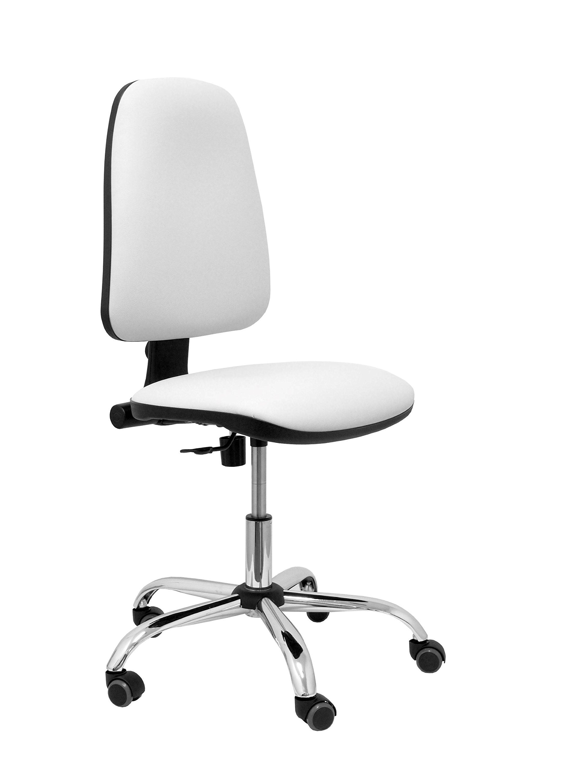 Piqueras y Crespo Silla Socovos similpiel Blanco para trabajar cómodamente