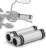 Vista 1 de Empuñaduras de manillar de motocicleta de 1 pulgada de 0.984 in, universales para Sportster Fatboy Dyna Softail VRod Cafer Chopper Bobber Custom