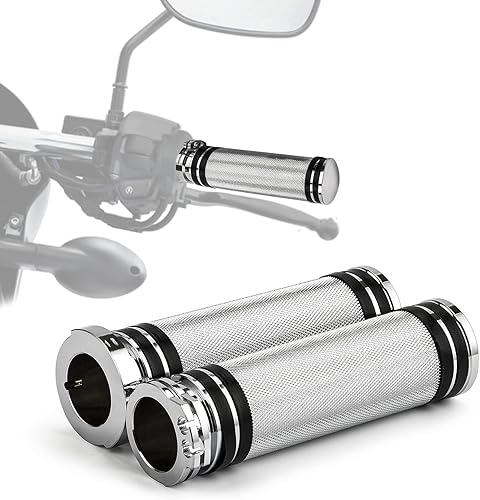 Empuñaduras de manillar de motocicleta de 1 pulgada de 0.984 in, universales para Sportster Fatboy Dyna Softail VRod Cafer Chopper Bobber Custom