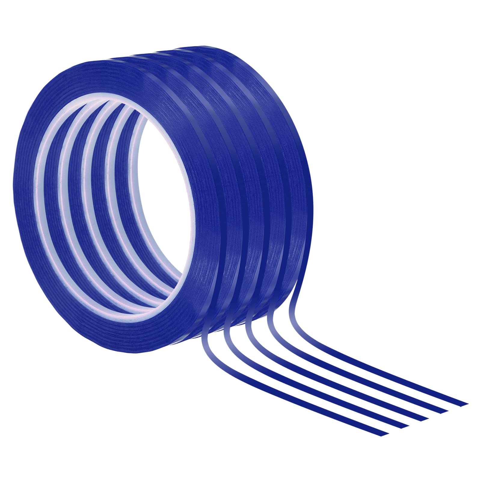 PATIKIL Whiteboard Tape 3mm X 66m, 5 Pack Thin Dry Erase Tape for Graphic Chart Marking DIY Art Blue