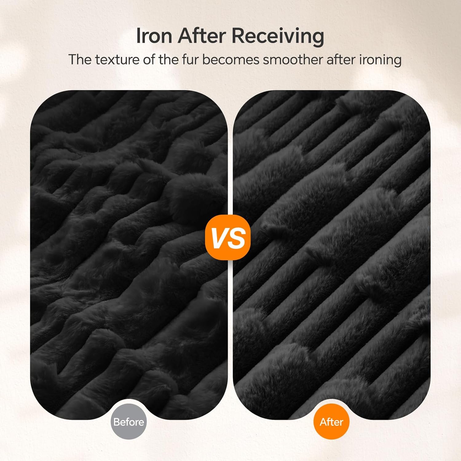 BEDELITE Faux Fur Black Throw Blanket for Couch - Super Soft & Cozy Plush Striped Blanket for Sofa and Room Decor, Luxury Fluffy All-Season Blankets Gift for Women, Men, Mom, Dad, 50x60 inch, Black - Image 8