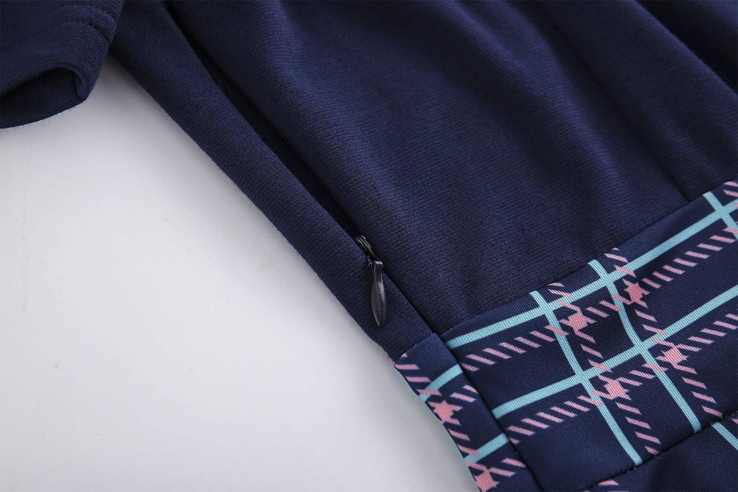 Women's Elegant Vintage Dresses Knee Length Casual Floral Print Work Party Peter Pan Collar A-Line Dress with Pockets 978 - Image 2