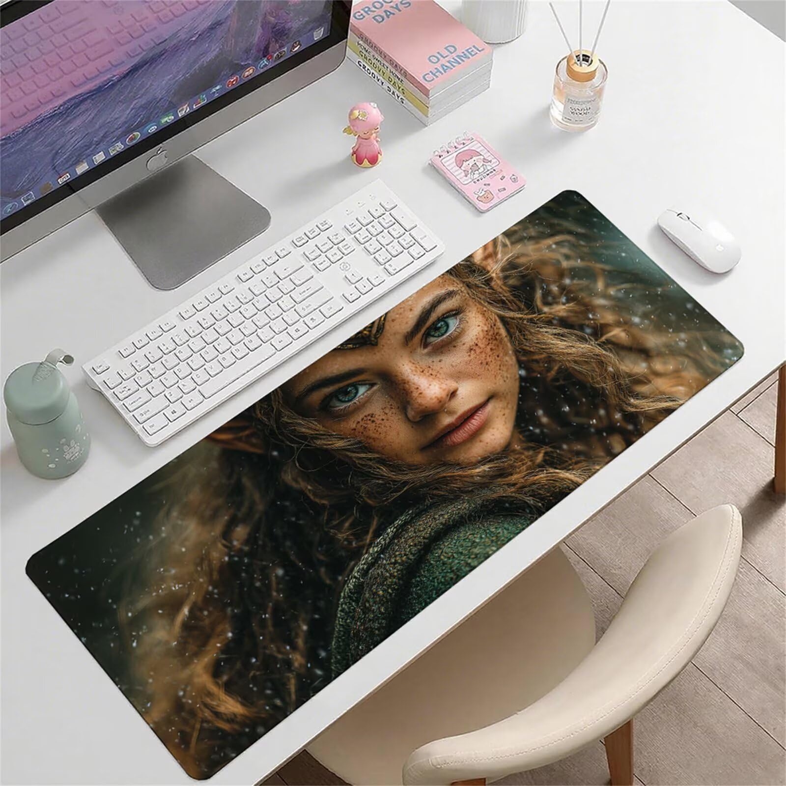 Czarna podkładka pod mysz XXL 1500 x 800 x 3 mm damska podkładka pod mysz do biura akcesoria antypoślizgowa gumowa podstawa i szyte krawędzie podkładka pod mysz dla graczy do dekoracji biura