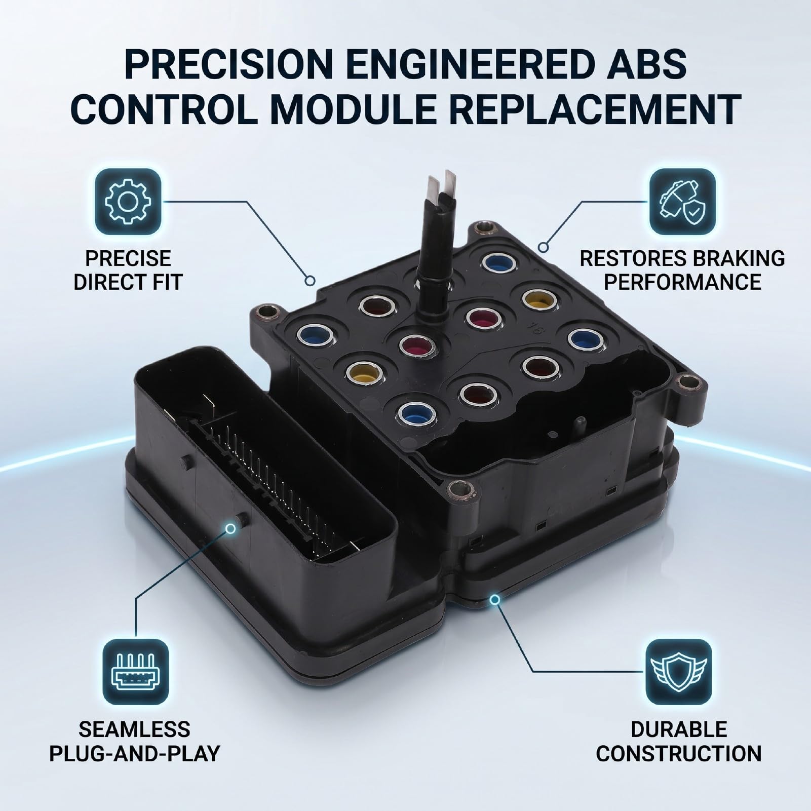 Moduł Sterujący ABS, moduł Sterujący Pompy ABS | ABS i metal, OEM 68049852AB, przywraca reakcję ABS, bezpośredni zamiennik dla 3.8L V6 A T 4X2 4X4 2010