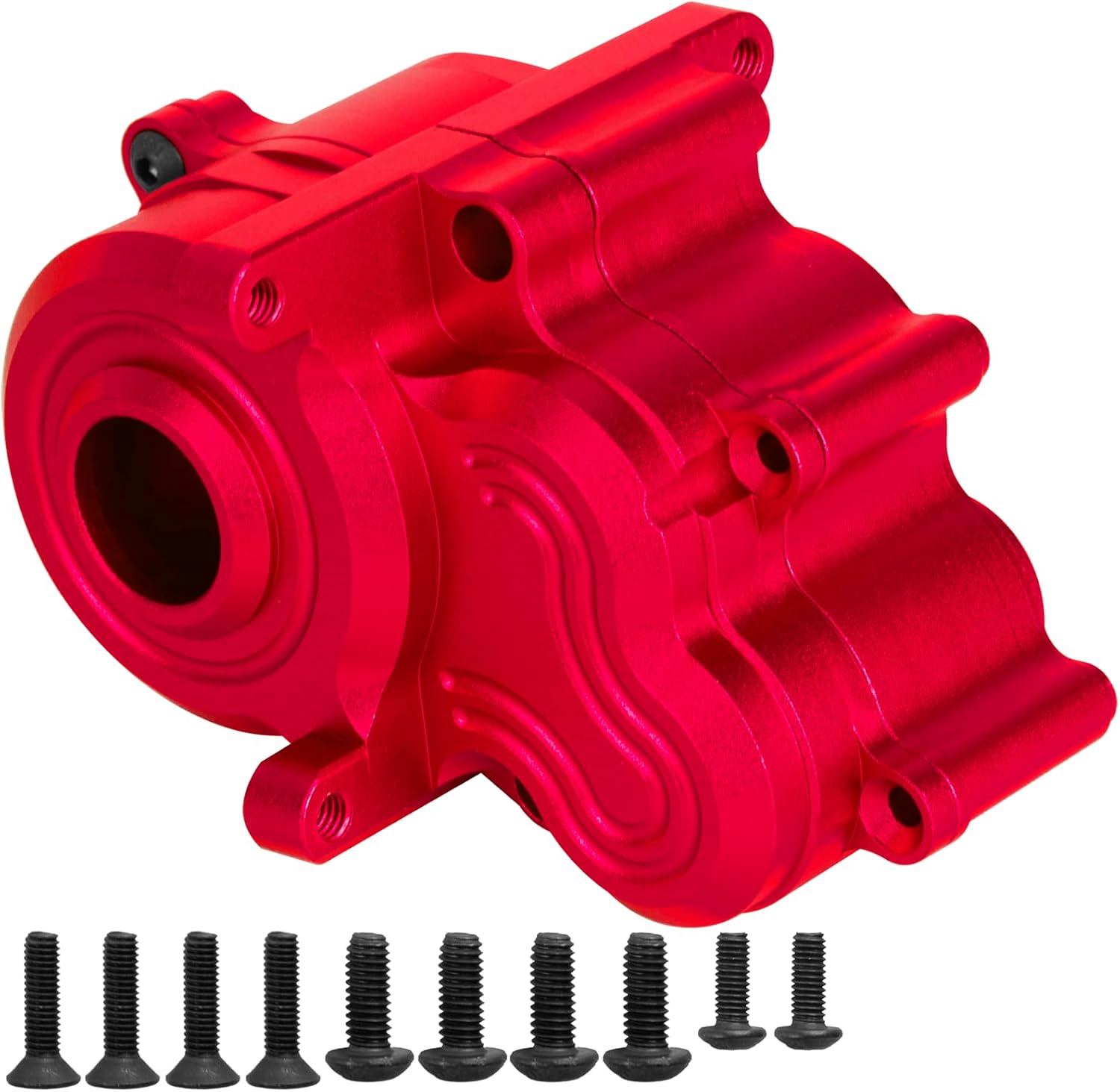RC Metal Center Gearbox Cover Upgrades Part for 1/10 E-Revo VXL 2.0,Alloy Aluminium Middle Transmission Case,Replace #8691,Red
