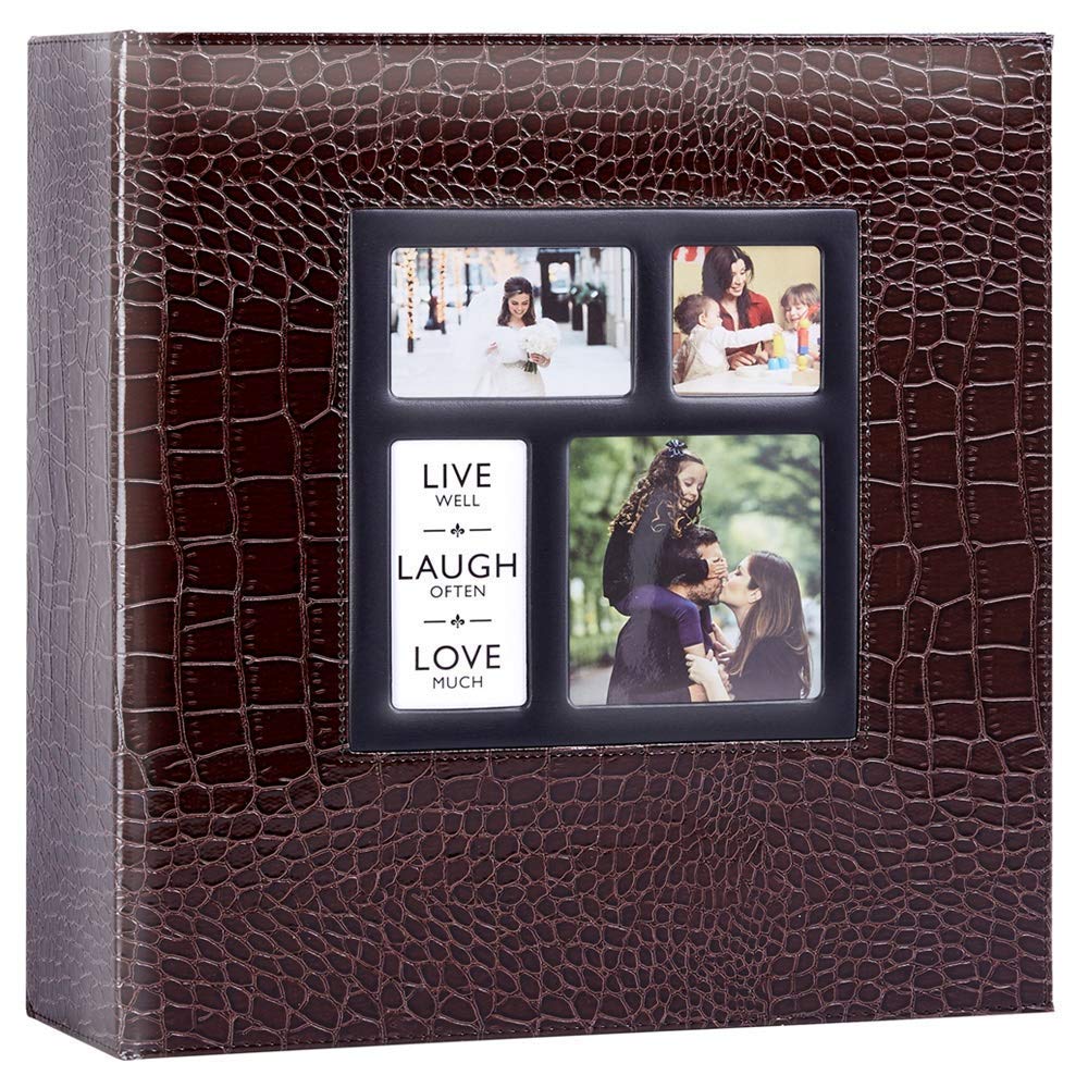 Artmag Photo Picutre Album 4x6 1000 Photos, Extra Large Capacity Leather Cover Wedding Family Photo Albums Holds Horizontal and Vertical Photos (Brown)