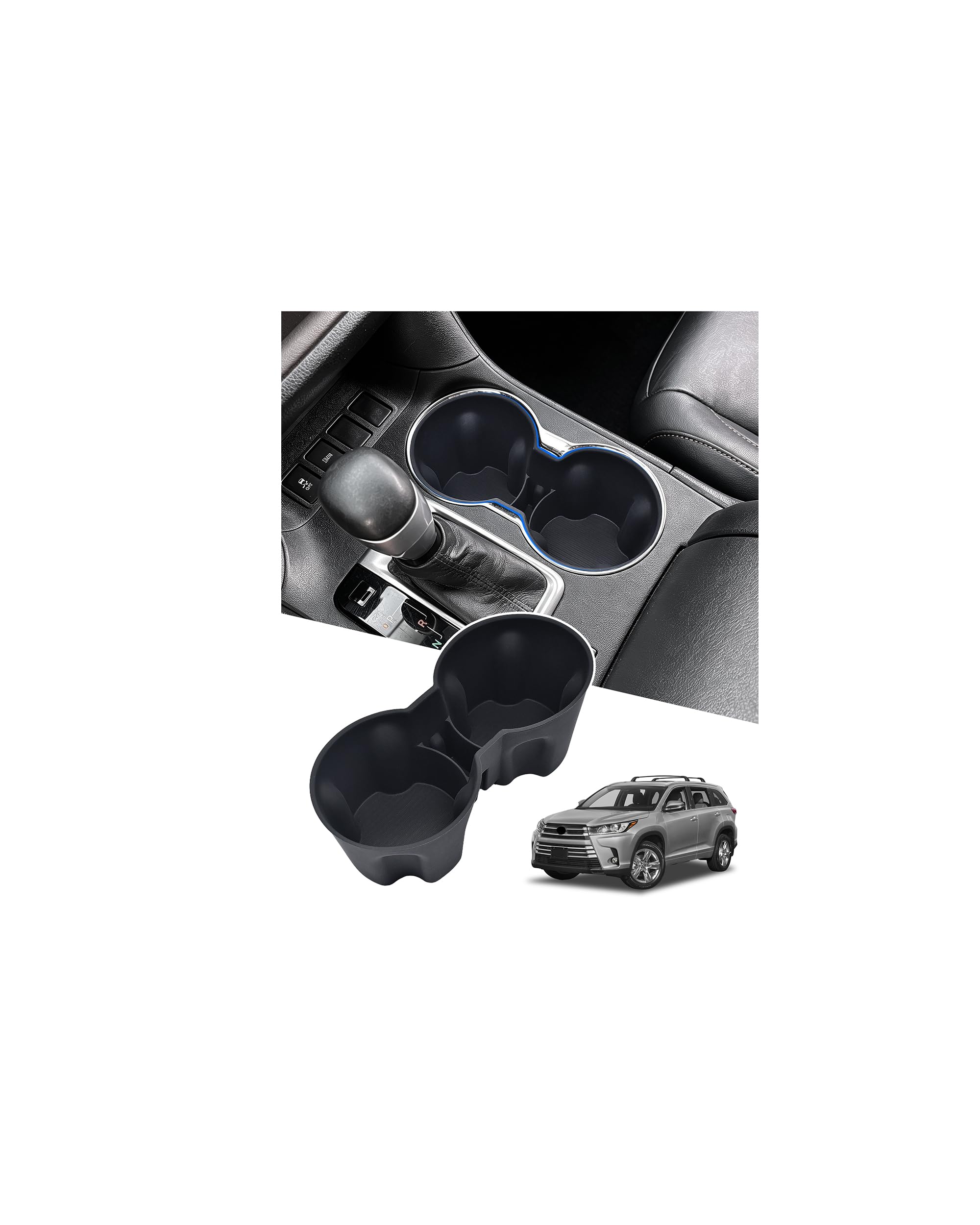 Cup Holder Inserts for Toyota Highlander 2014-2019 Accessories