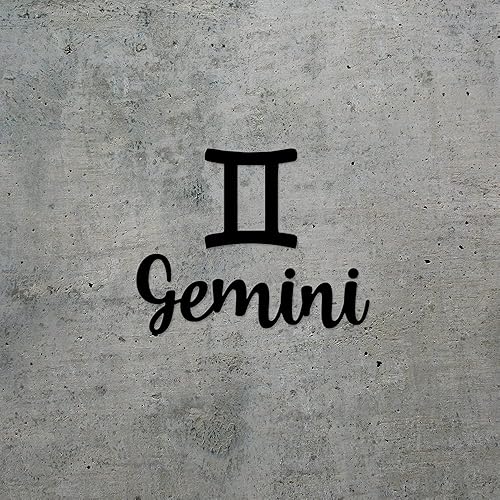 Miniatura 2 de Calcomanías transparentes de astrología de Géminis (negro) Calcomanías de vinilo impermeables de primera calidad para laptop, accesorios de