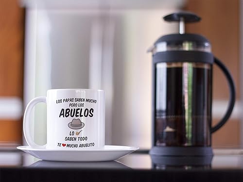 Miniatura 4 de Regalos para el Mejor Abuelo del Mundo. Taza de café Abuelito de 11 onzas. Tazas de abuelo en español. Taza de regalo del día del Padre o