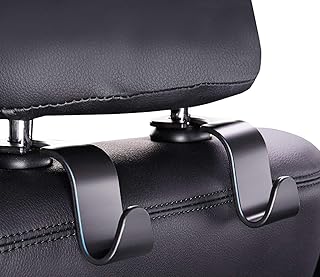 Ortarco 4 Pcs Car Seat Hooks, Car Headrest Hook for Purse Handbag Coats