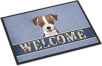 Vista 20 de Caroline's Treasures BB1449JMAT - Tapete de bienvenida de carlino negro, 24 x 36 pulgadas, tapete azul para puerta delantera, para interiores