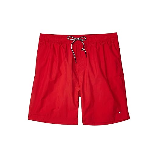 Tommy Hilfiger mens 7" Swim Trunks, Tommy Red, Large US