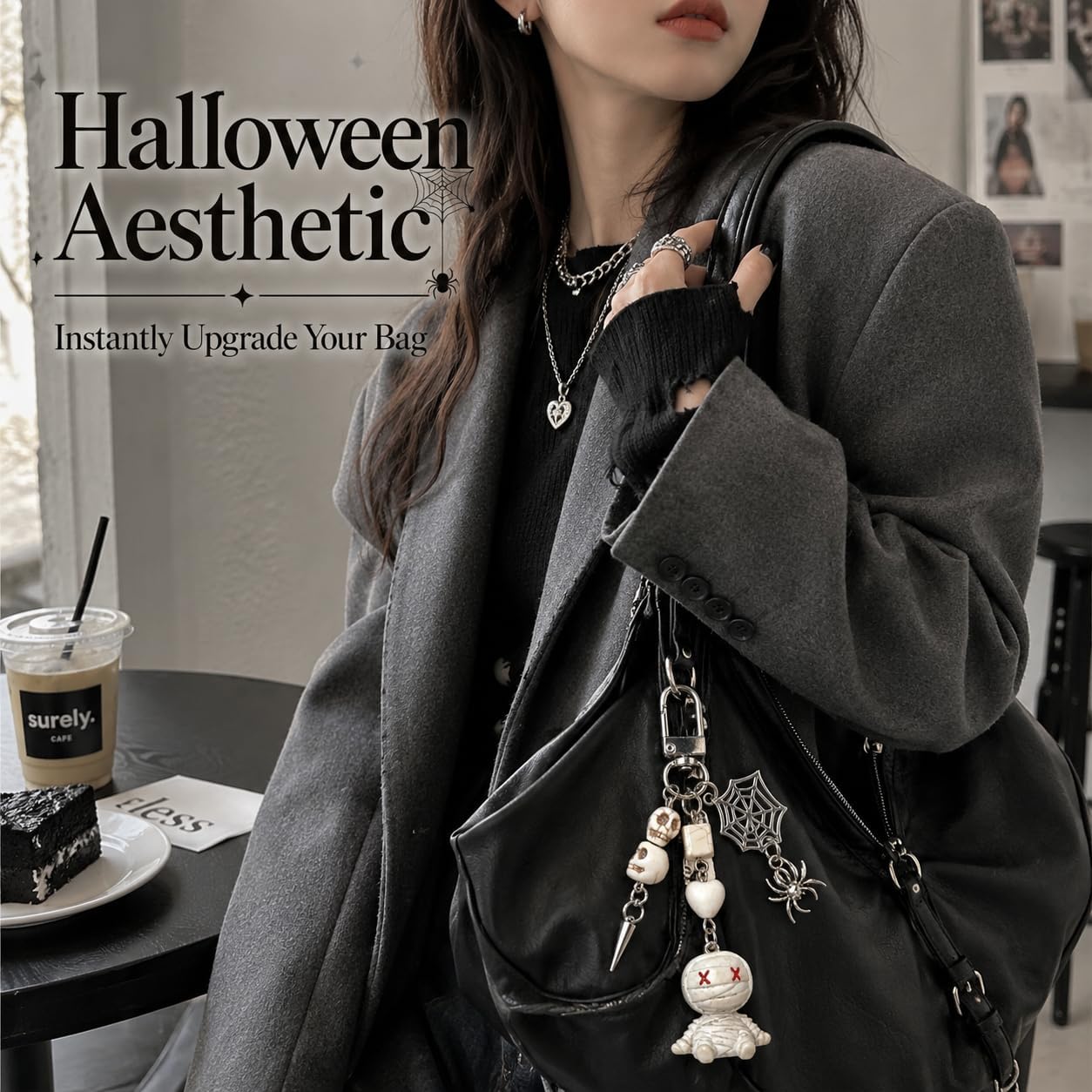 Bag Charm Keychain for Women and Girls, Decorative Purse Accessories for Handbags, Backpacks, Tote Bags and Keys image 3