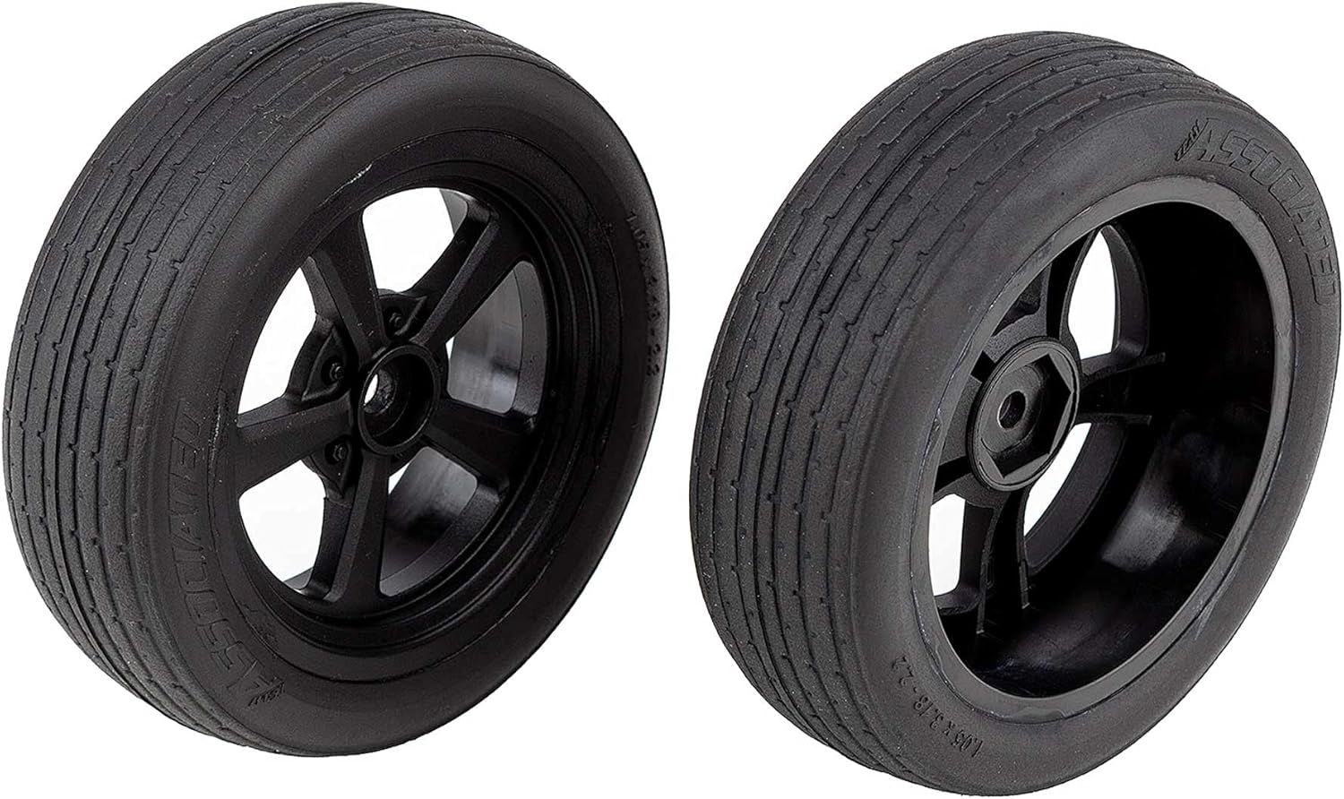 Team Associated DR10 Front Wheels and Drag Tires mounted ASC71073 Elec Car/Truck Replacement Parts