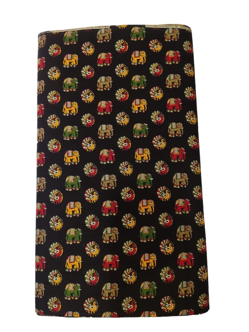 Kalamkari hathi moriya Blouse Material Black Color 1 Meter, 1.25 Meter-image-33