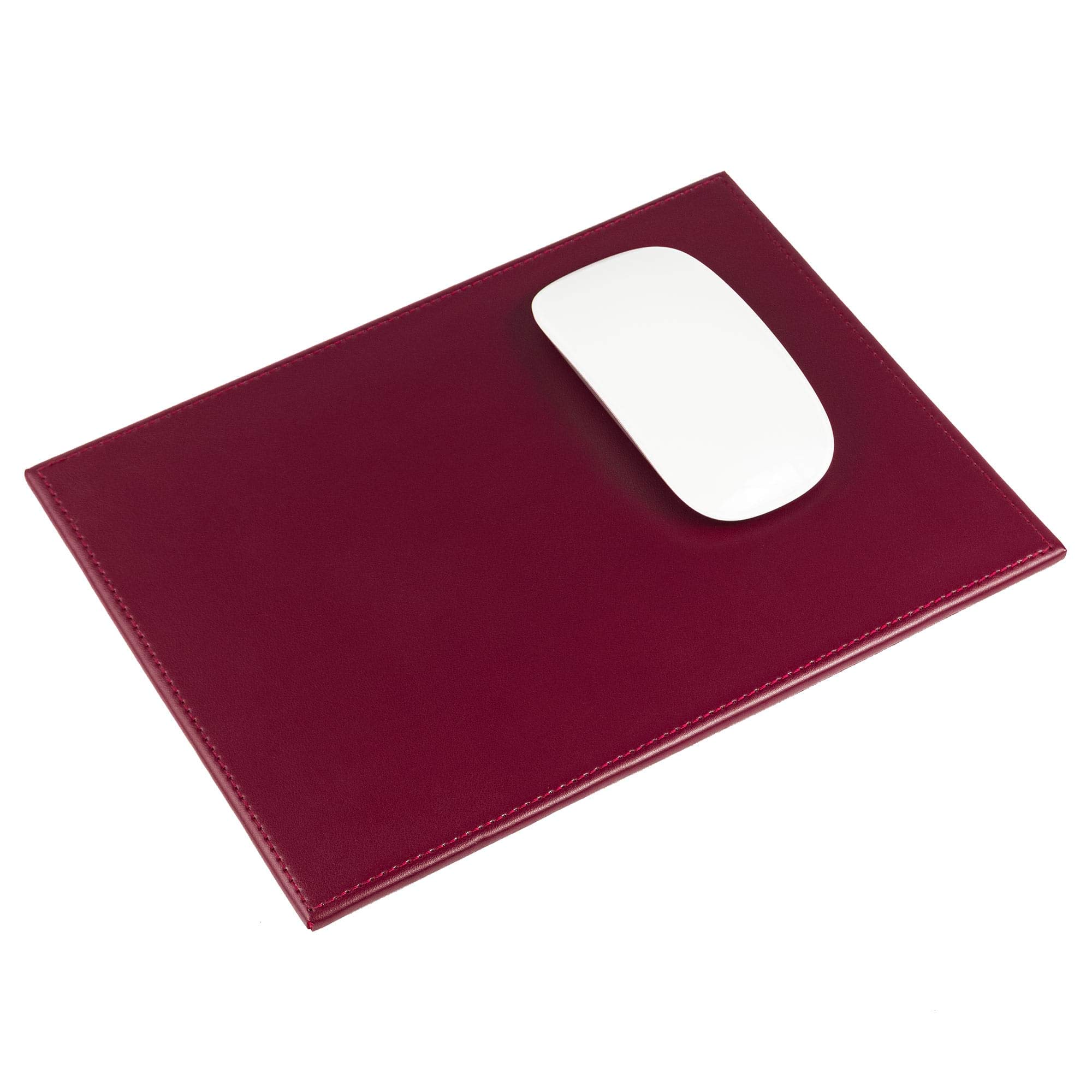 Tappetino per mouse elegante in feltro e pelle PU Black M