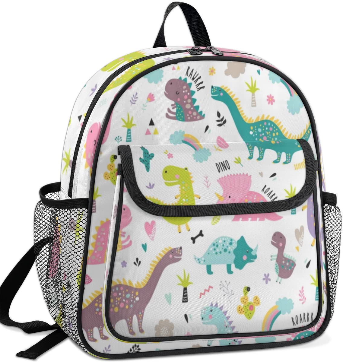 TropicalLife Dinozaur dziecięce plecaki dla chłopców i dziewczynek, dinozaur Kawaii, malucha, lekki plecak szkolny, torba na książki, wielobarwny