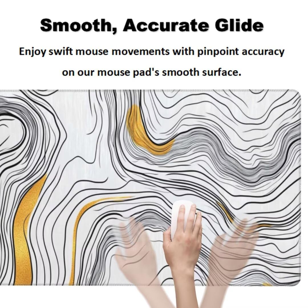 Alfombrilla Ratón XXL 1000 x 500 mm,Blanco Alfombrilla de Ratón con Base de Goma Antideslizante,Alfombrilla Escritorio Impermeable Alfombrilla Ratón Gaming Desk Mat,Alfombrilla Ratón Topografía qw493