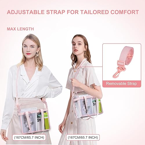 Vista 59 de Oraben Bolsa transparente transparente aprobada para estadios de 12 x 6 x 12 pulgadas, bolsa de estadio para trabajo, juegos deportivos, gimnasio