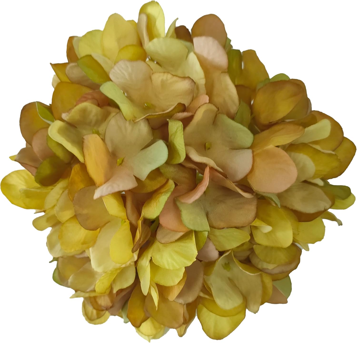 7.1''Ocher Yellow Hydrangea Artificial Flowers,10Pcs Artificial Silk Hydrangea Heads,81 Petals Faux Hydrangea Flowers Heads with Stems for Home Wedding Baby Shower Decor(ocher Yellow) - Image 4
