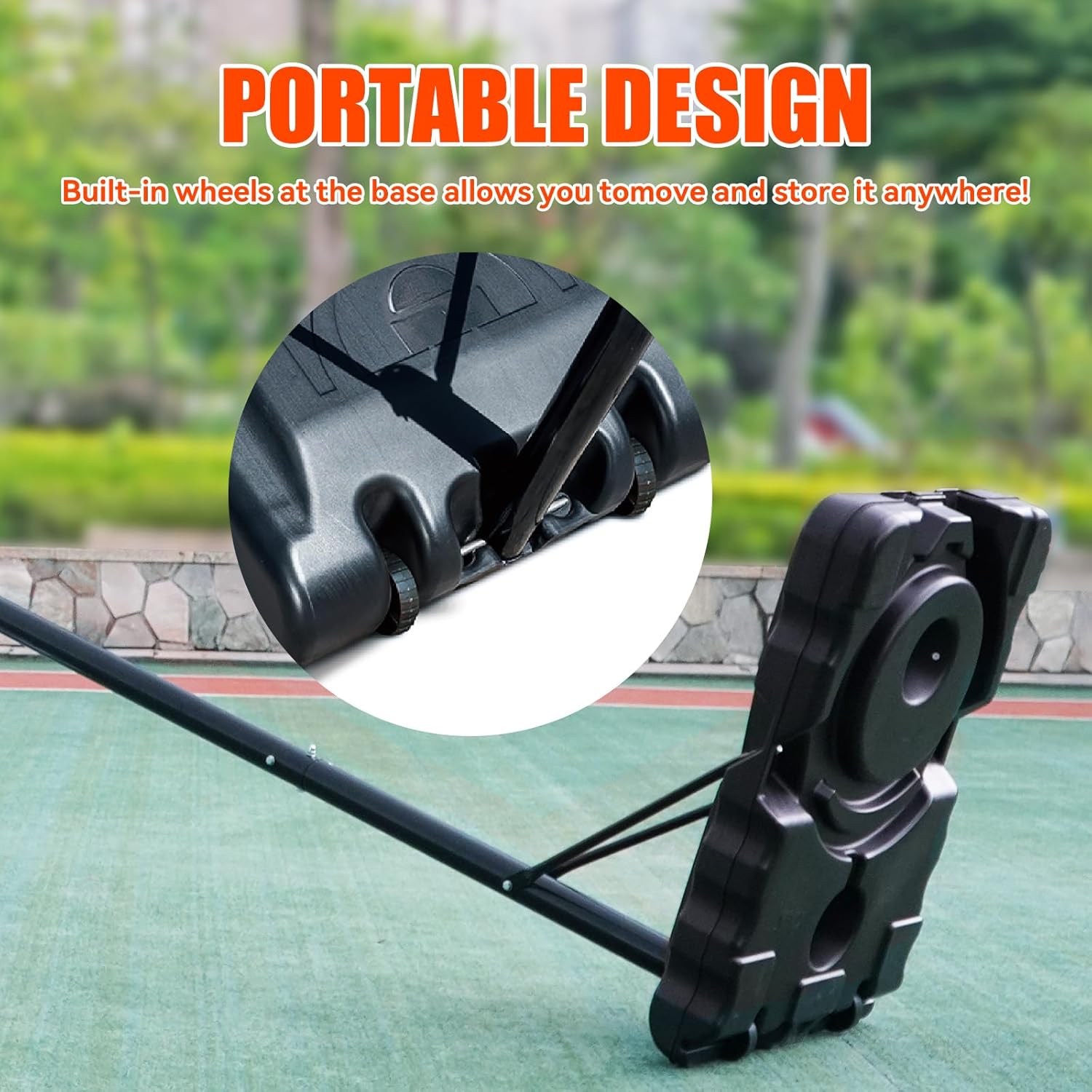 Geekman Basketball Hoop, 4.9-10ft Adjustable Height Mini Portable Basketball Hoop, 44 in Shatterproof Backboard Basketball Hoop & Goal for Kids, Adults, and Teenagers