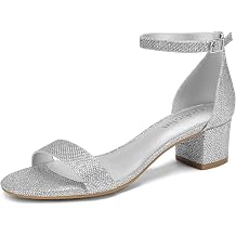 DOBOLIN 1.8 Inch Womens Heeled Sandals Low Block Womens Dress Shoes