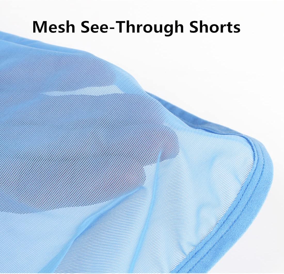 Miniatura 3 de Calzoncillos tipo bóxer para hombre, holgados, con malla lateral, transparentes, sexy, transpirables, talla M, L, XL, 2XL, 3XL
