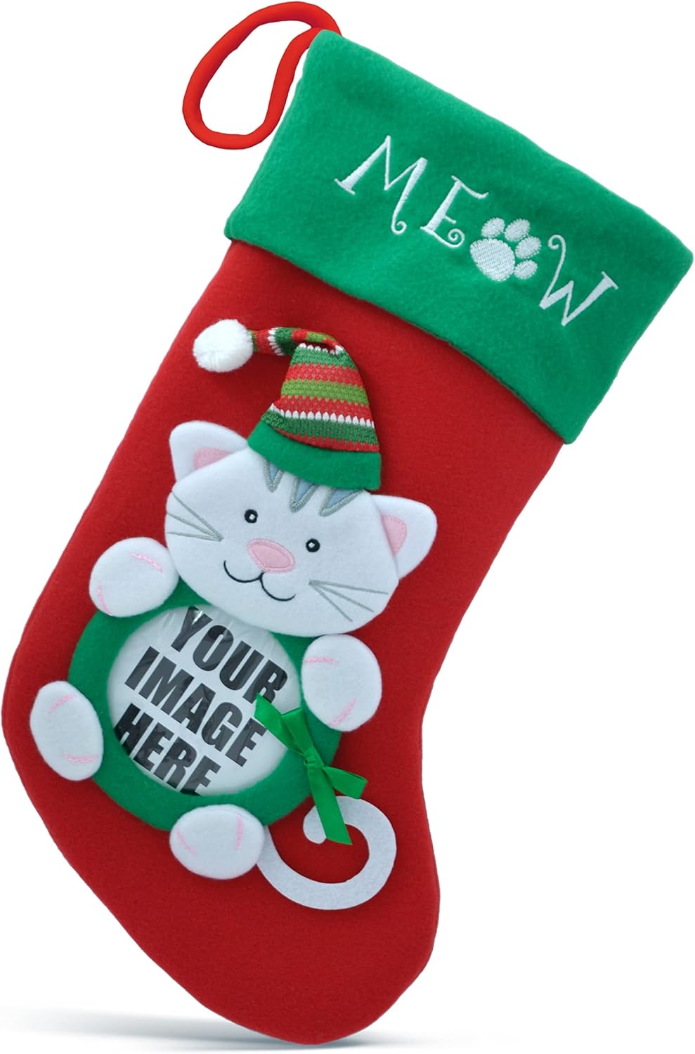 Christmas Cat Stocking With Photo Frame Cat Christmas Stocking For Cat Kitty