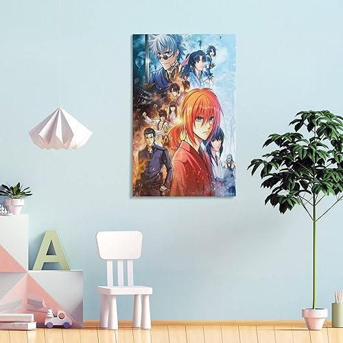 Miniatura 4 de Póster de anime Rurouni Kenshin Himura (3) pinturas artísticas de pared, lienzo para decoración de pared, decoración del hogar, decoración de sala