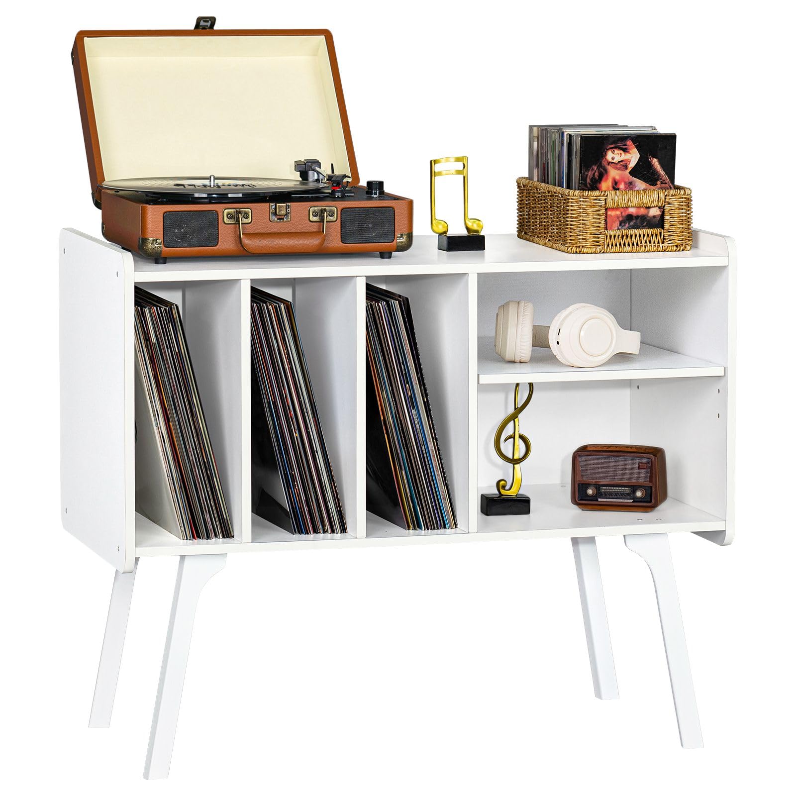 LELELINKY Blanc Support de Lecteur d’enregistrement avec 4 cabinets Peut contenir jusqu’à 220 Albums, Grand Support de Plateau tournant avec Jambes en Bois de hêtre - Les Beatles, Paul McCartney, John Lennon, RIngo Starr, George Harrison LELELINKY Blanc Support de Lecteur d'enregistrement avec 4 cabinets Peut contenir jusqu'à 220 Albums, Grand Support de Plateau tournant avec Jambes en Bois de hêtre