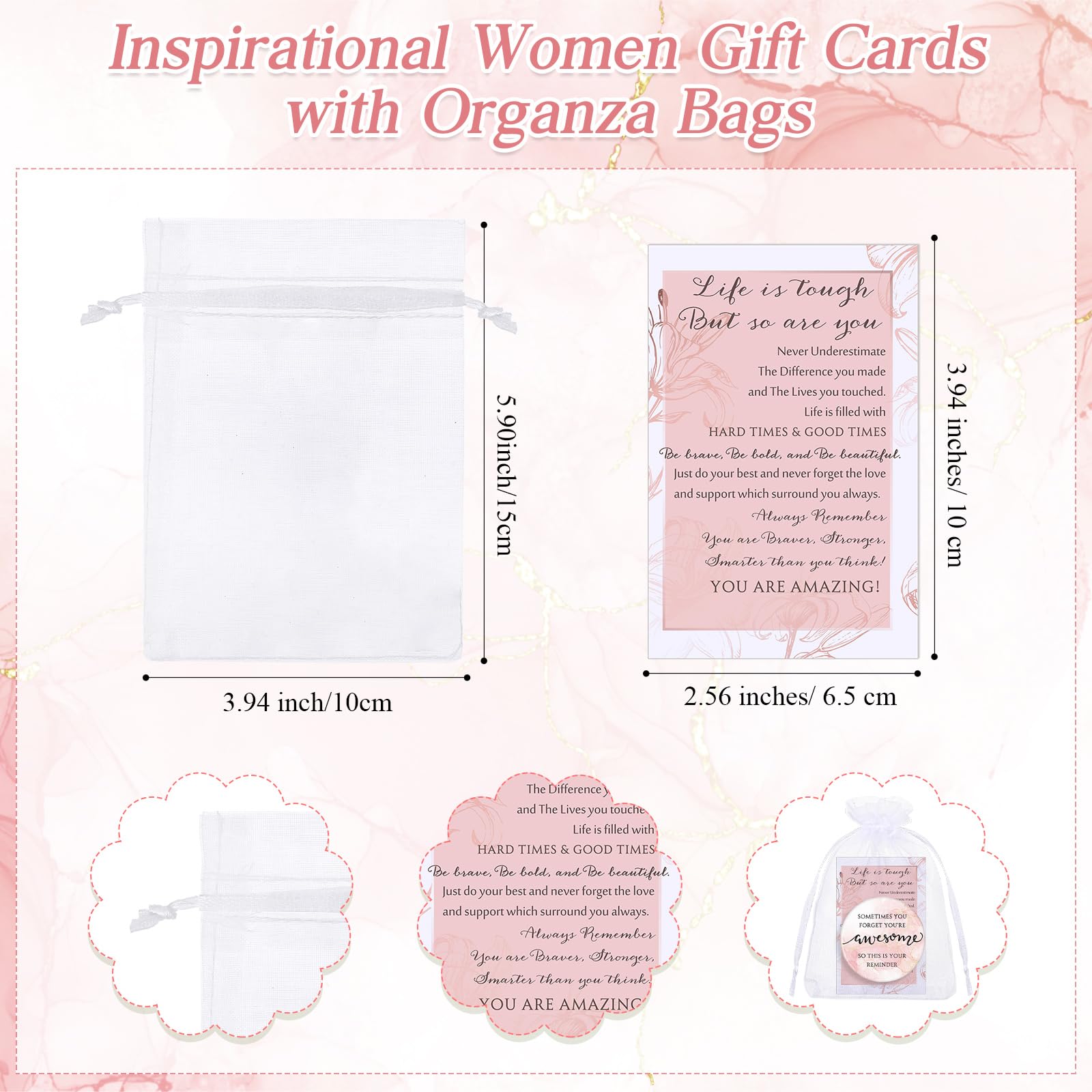 Cinnvoice Juego de 50 espejos compactos inspiradores para mujeres, a granel, con texto en inglés "Sometimes You Forget You're Awesome Makeup", espejo de bolsillo para bolso, tarjetas motivacionales