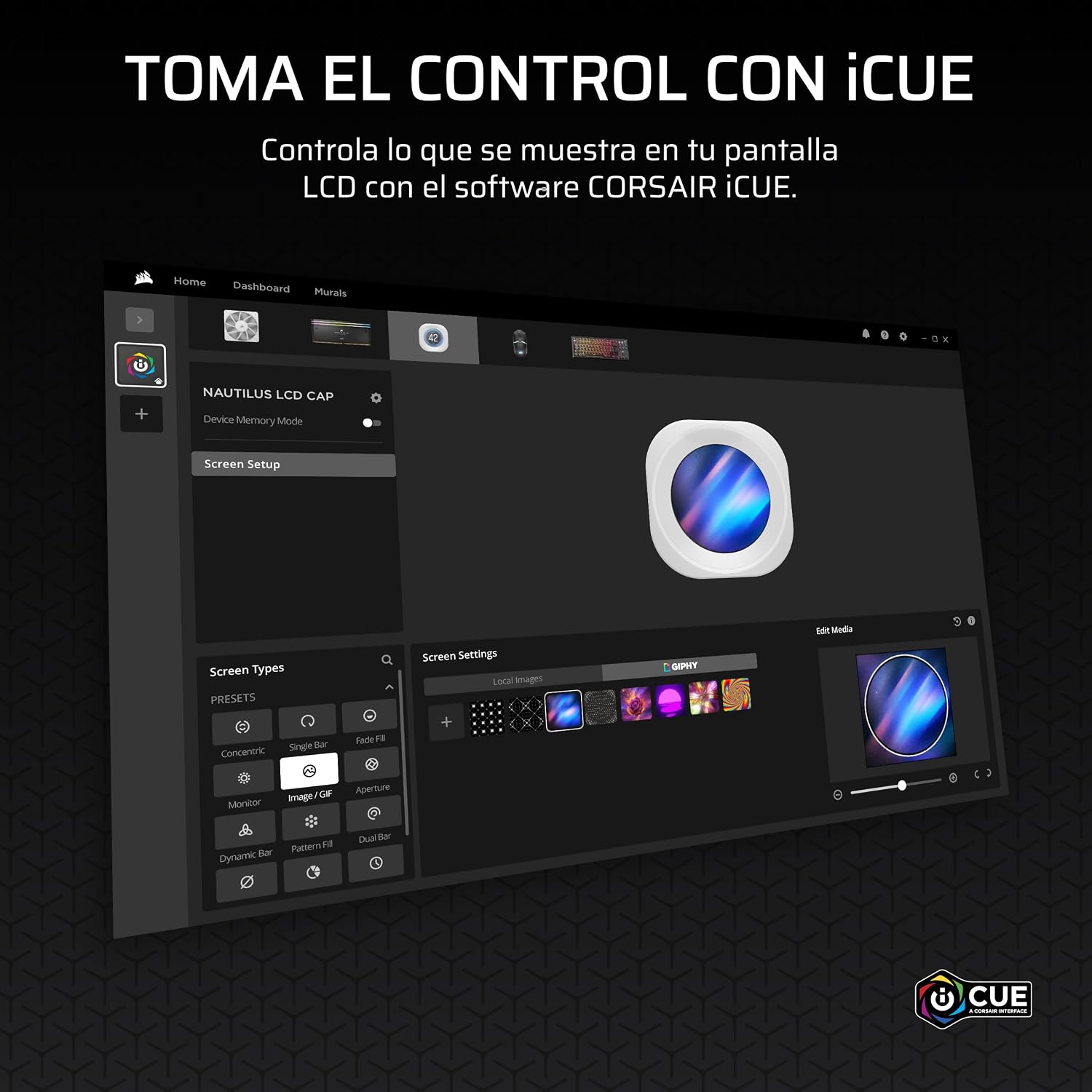Corsair Nautilus 360 RS LCD Refrigeración líquida de CPU – Pantalla LCD IPS de 2,1″, 360mm AIO, Bajo Ruido, Daisy-Chain, Intel LGA 1851/1700, AMD AM5/AM4 – Incluye 2 Ventiladores RS120 – Blanco 10