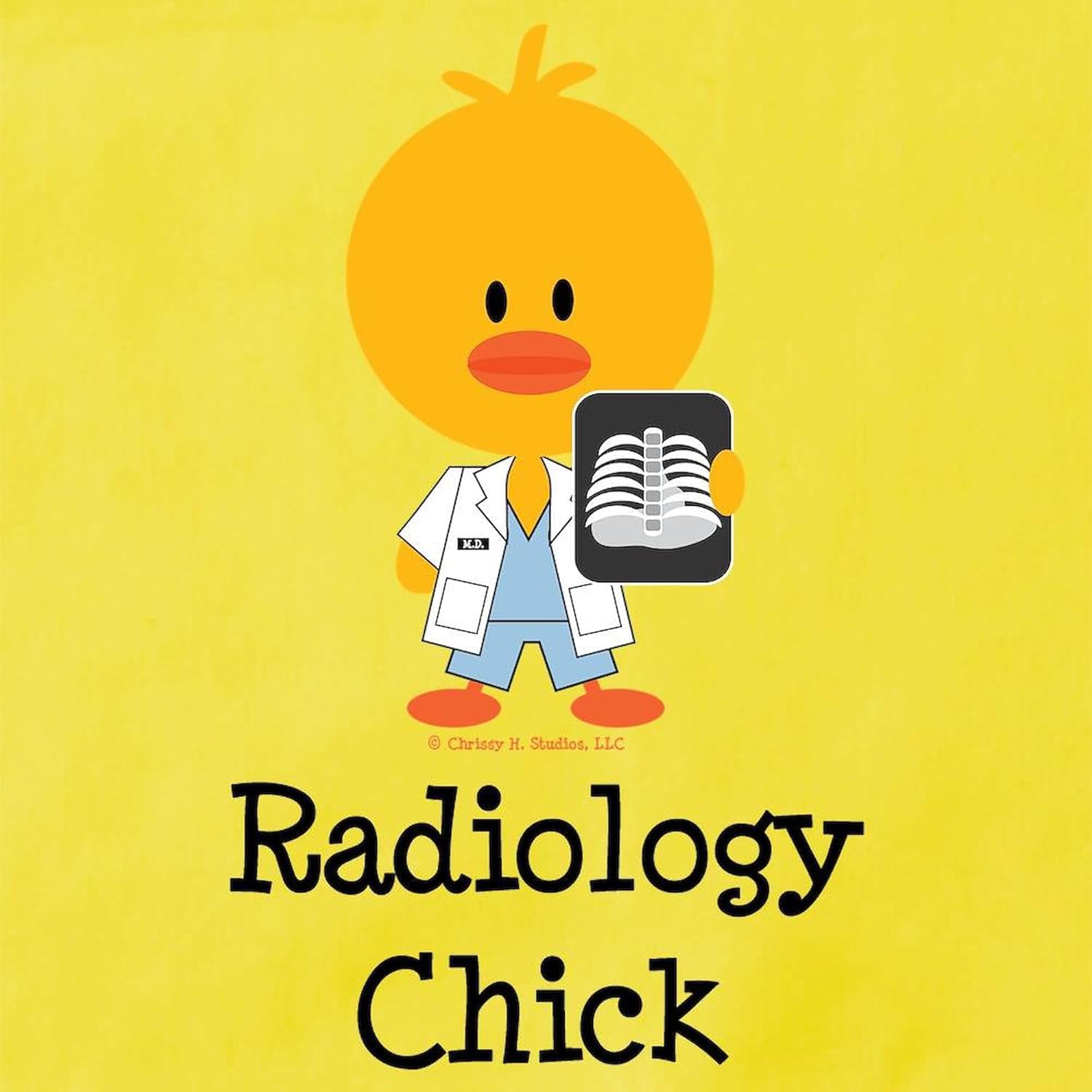 CafePress Radiology Chick BBQ Kitchen Apron with Pockets, Grilling Apron, Baking Apron