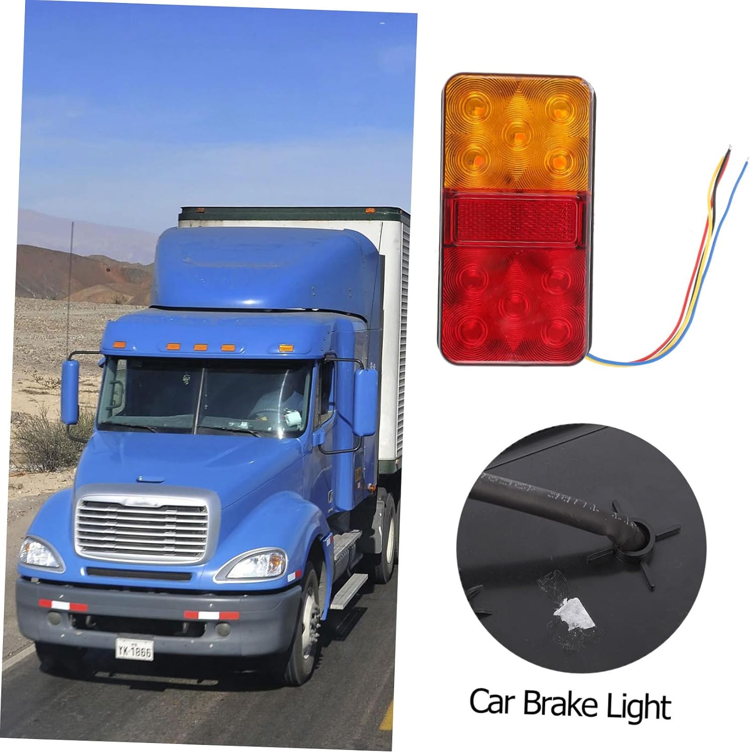 10 LED Trailer Marker Lights Kit for Trucks and Trailers Waterproof Side Lamps Easy Installation Red and Amber Colors for Safe Towing