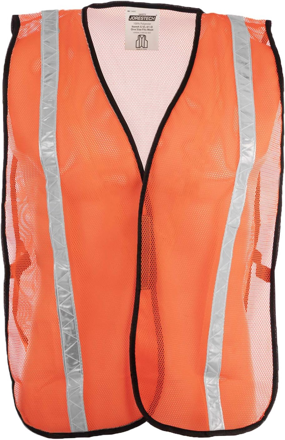JORESTECH Emergency High visibility safety vest with reflective stripes (50 Vest, Orange)