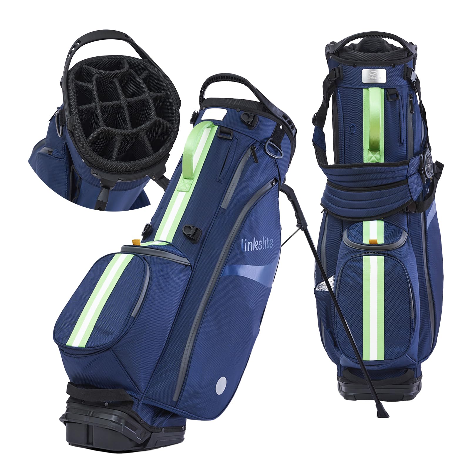 14-Way Linkslite Waterproof Lightweight Golf Stand Bag with Rain Cover