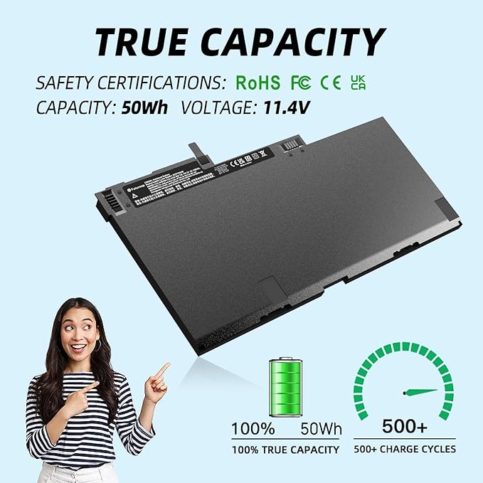 Batería CM03XL para HP EliteBook 840 850 G1 G2 11.1V 4000mAh miniatura 4