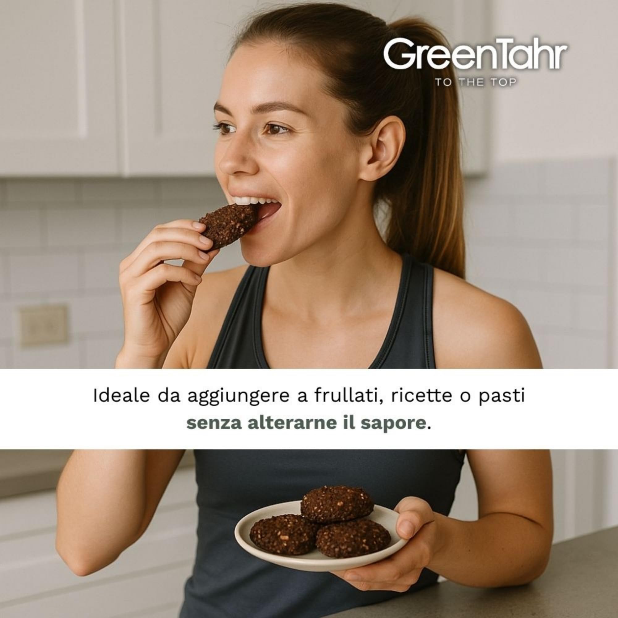 Green Tahr Proteine Vegane in Polvere Bio Gusto Neutro 750g. 82% Proteine Vegetali ONA.Ingredienti: Piselli, Riso e Canapa. Integratore Massa Muscolare Senza Zucchero Aggiunto, Lattosio né Glutine